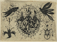 TvB G 4402
<br/>
Heraldische prent met dierfiguren
<br/>
<em>Sauer, C. (XVI)</em>